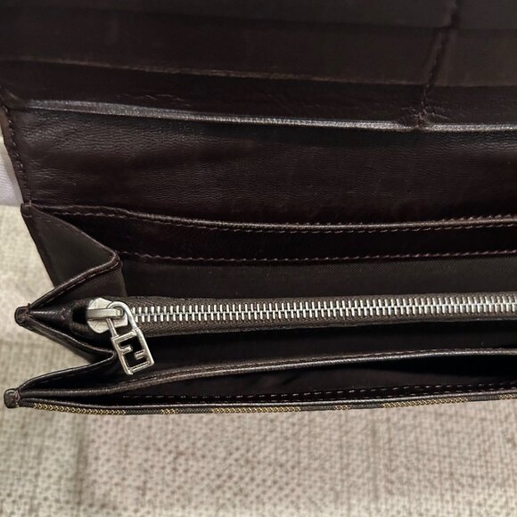 Fendi Zucca Coated Canvas Trifold Long Wallet - Picture 9 of 11